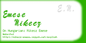 emese mikecz business card